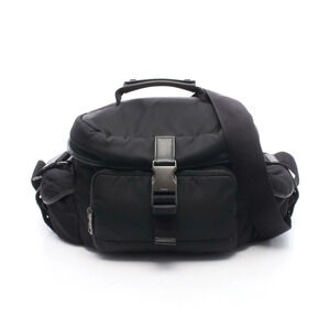 Prada camera bag shoulder leather black